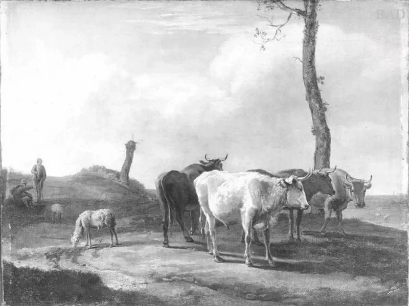 Paesaggio con quattro mucche e un pastore - Museo statale di Schwerin